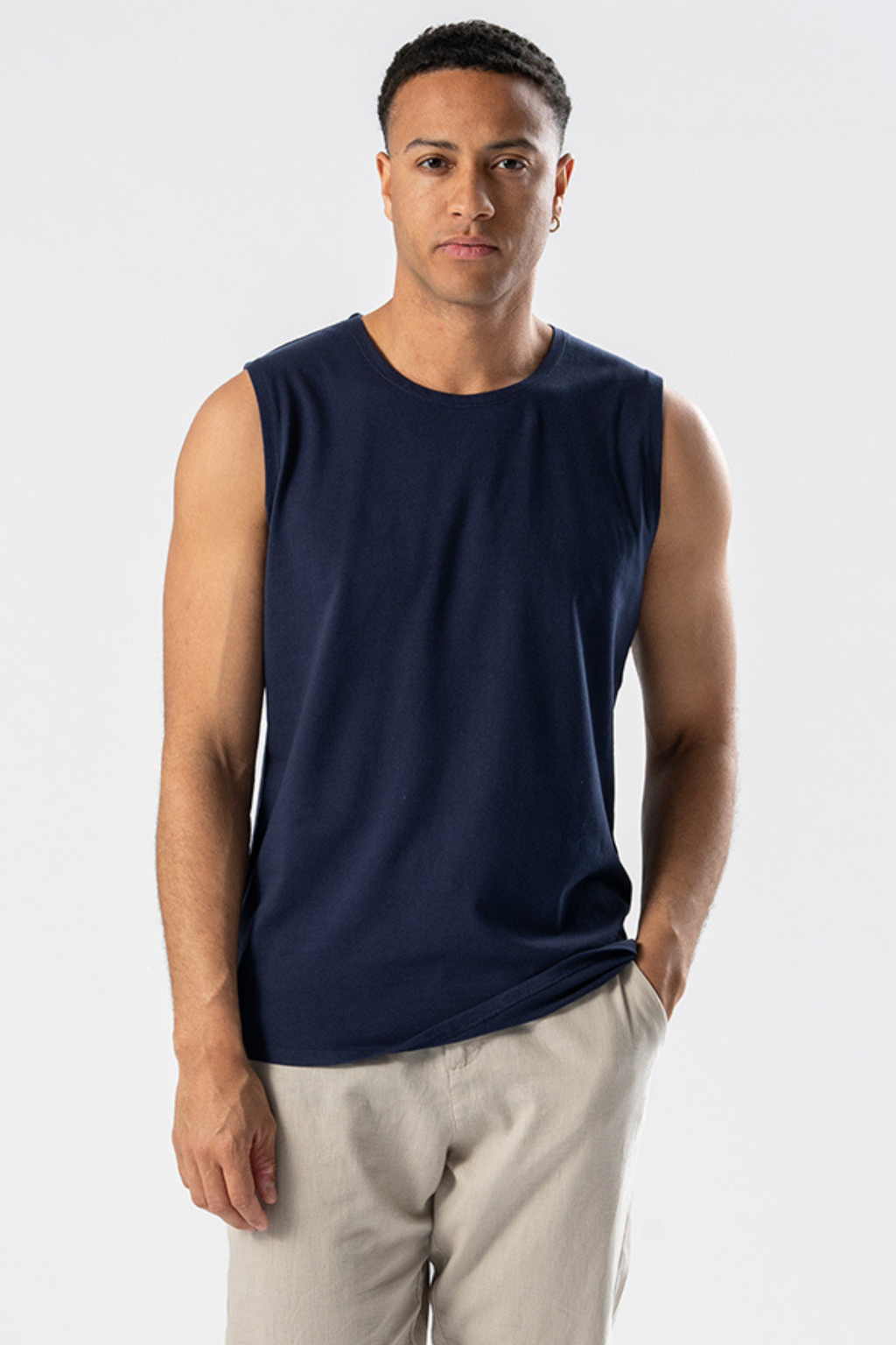 Sleeveless T-shirt - Navy