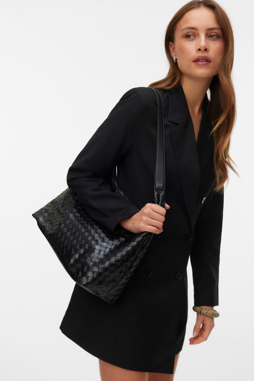 Melly Figursydd Blazerkjole - Svart