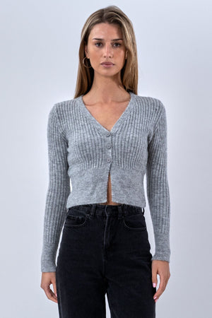 Nova Blouse Knit - Grå
