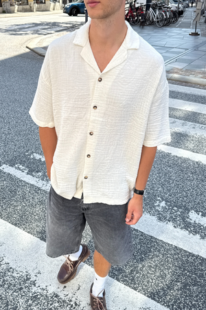 Kortermet Skjorte - Hvit