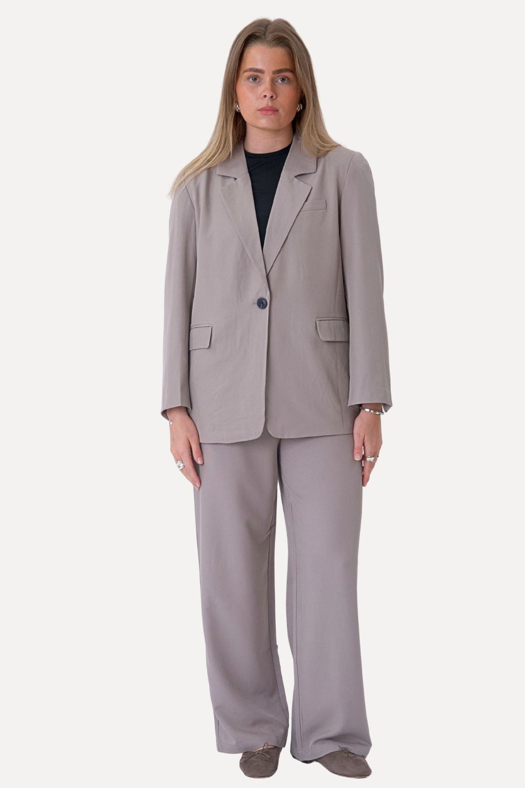 Oversized Blazer - Grå