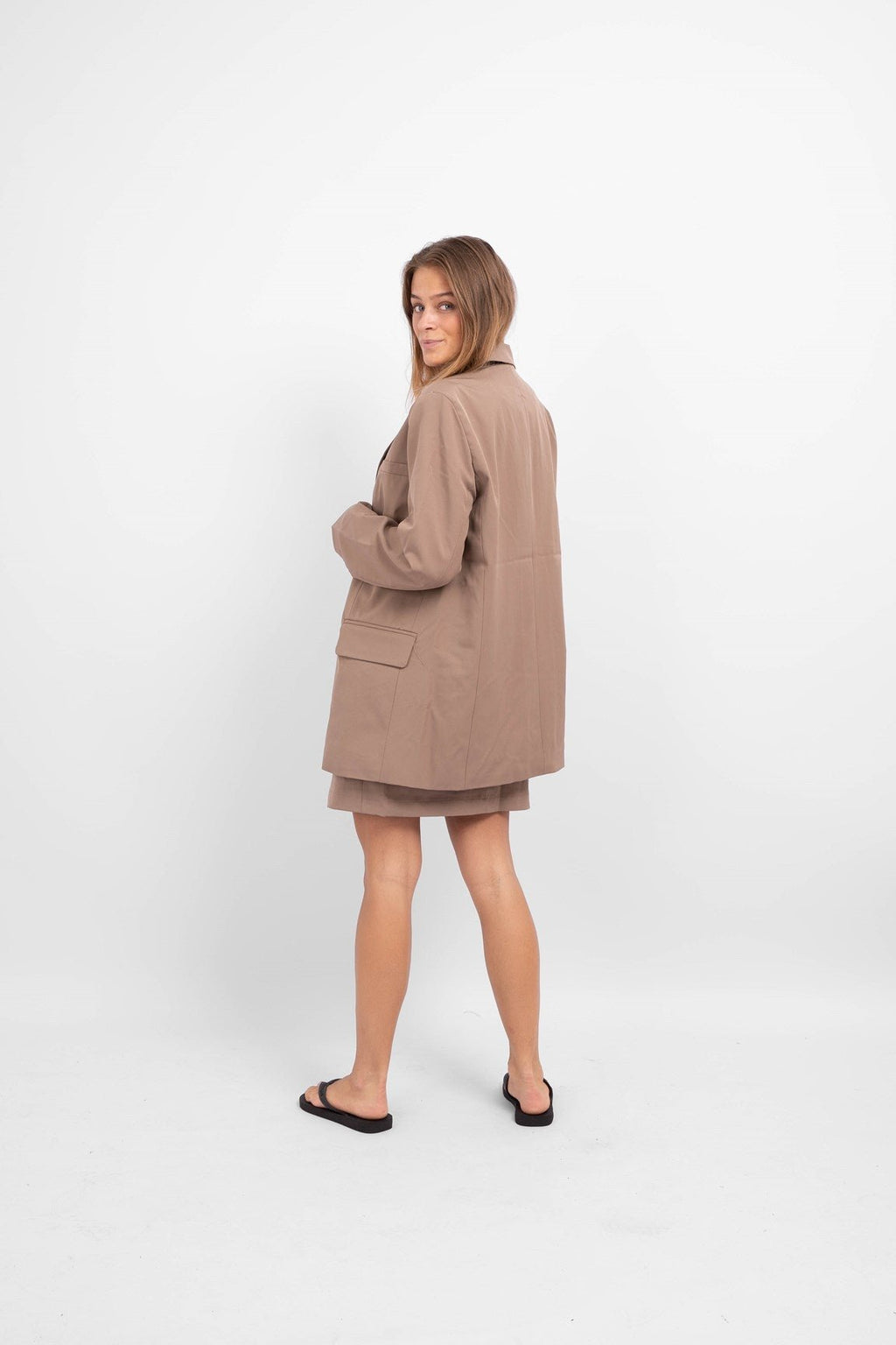 Size Oversized Blazer - Fossil