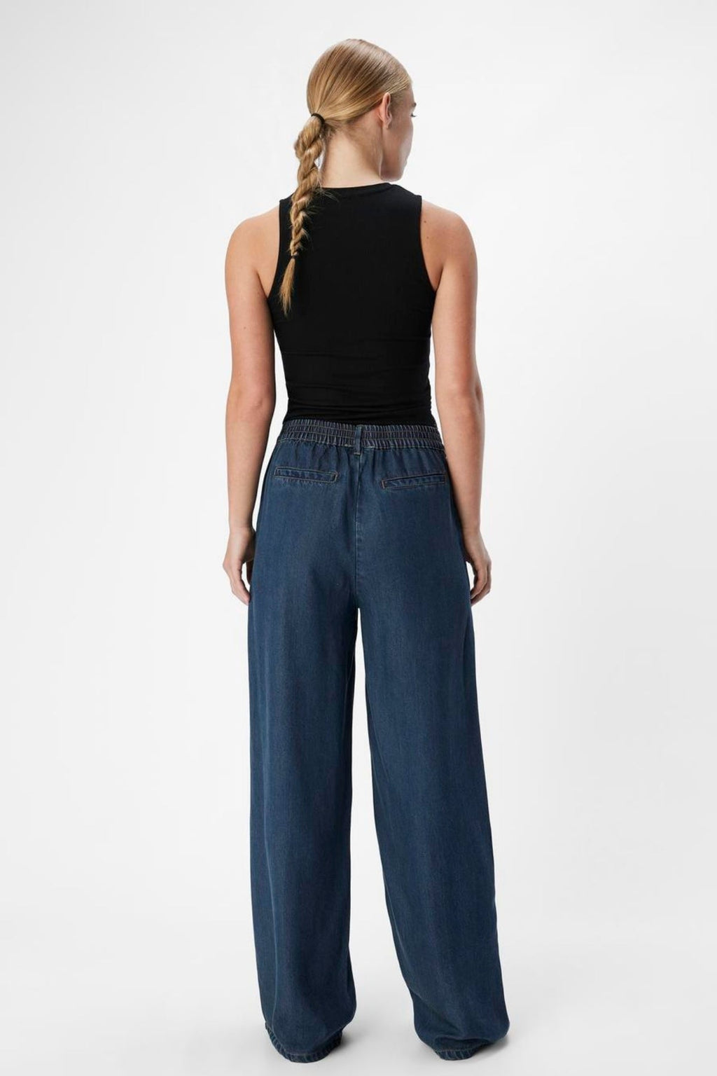 Frame Lisa Wide Pants - Mørkeblå Denim