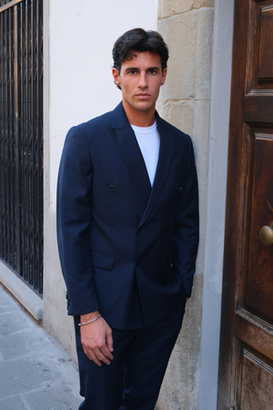 Premium Dobbeltspent Blazer - Navy
