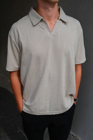 Atlas Teksturert Piké - Khaki