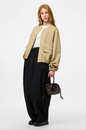 Berit Balloon Bomber Jakke - Travertine