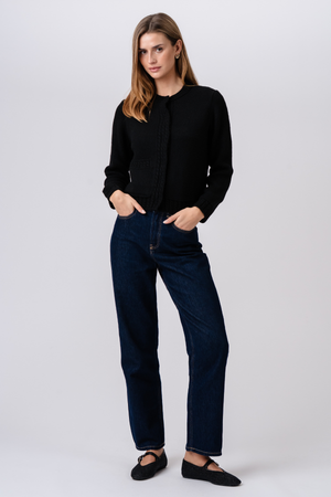 Emilie Strikkecardigan - Svart