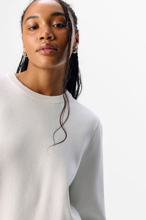 Reynard Genser med Rund Hals - Cloud Dancer