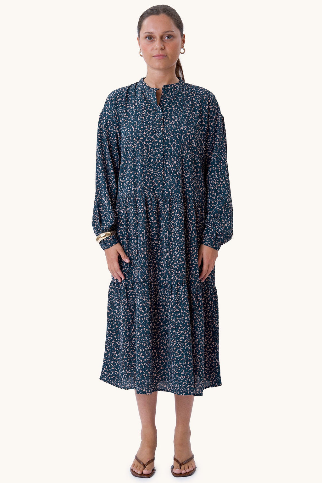 Sara Langermet Kjole - Grønn