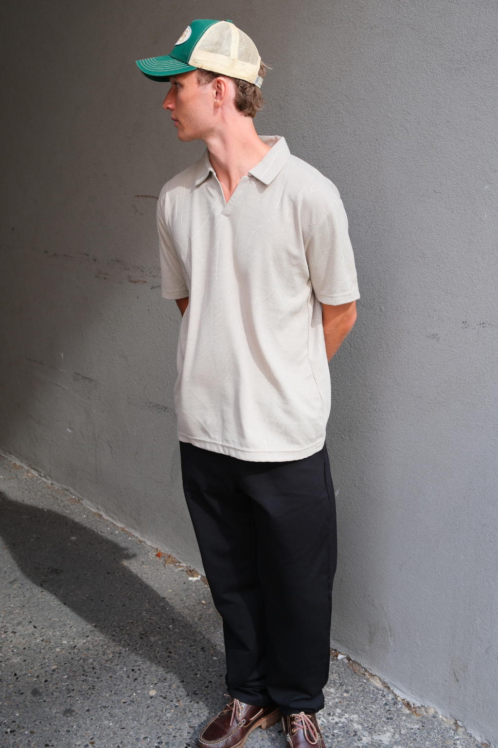 Atlas Teksturert Piké - Khaki