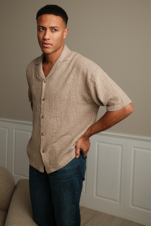 Kortermet Skjorte - Sand