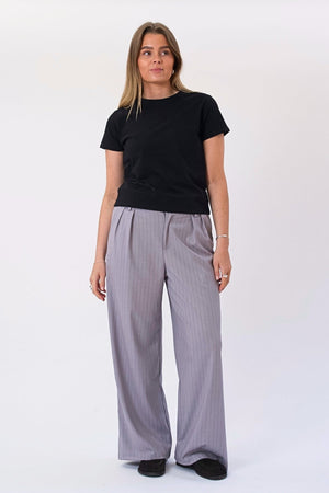 Paloma Pinstripe Pants - Taupe