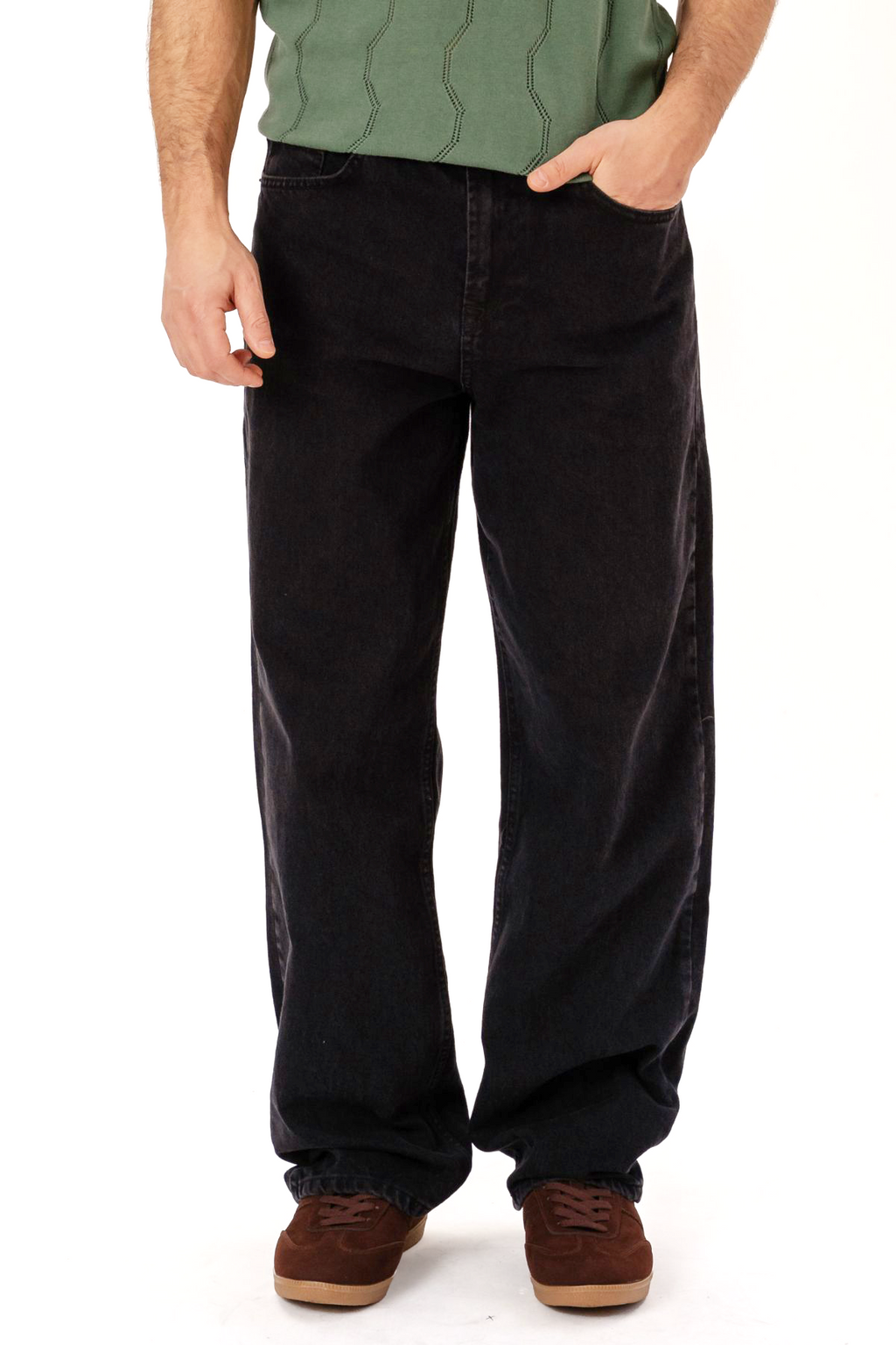 William Regular Jeans - Helt Svart