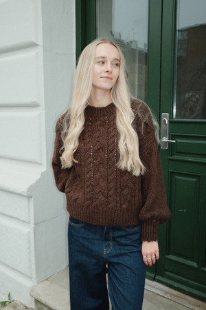 Emma Cable Knit - Sjokolade