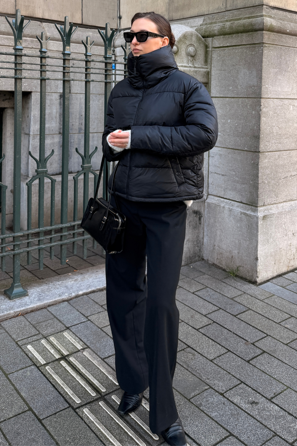 Kort Boblejakke - Sort