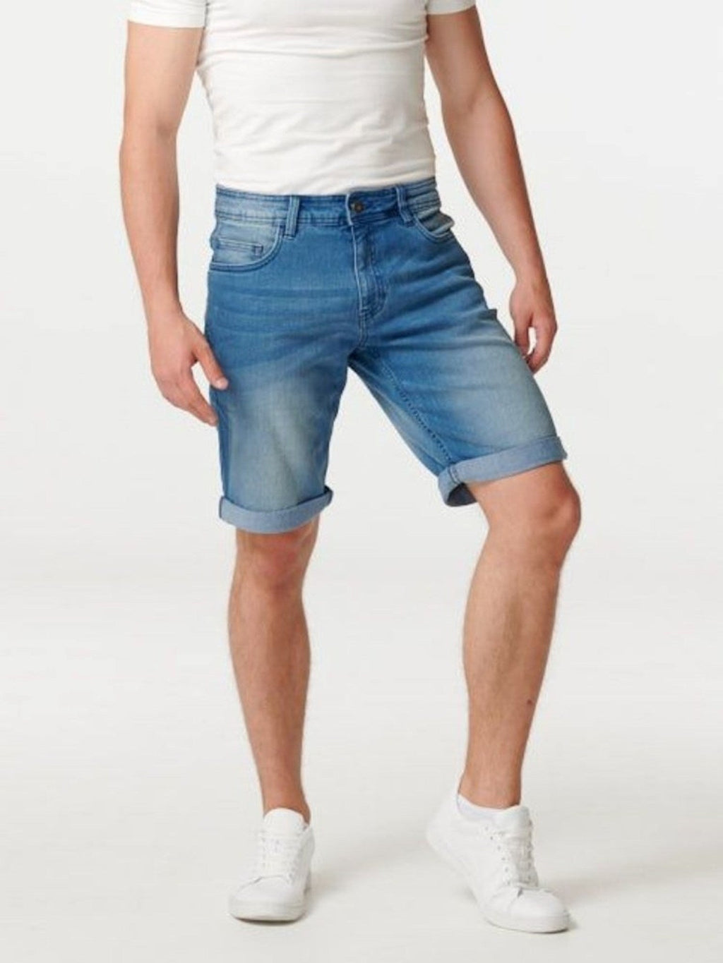 Performance Denim Shorts - Blå