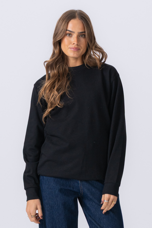 Basic Crewneck - Svart (dame)