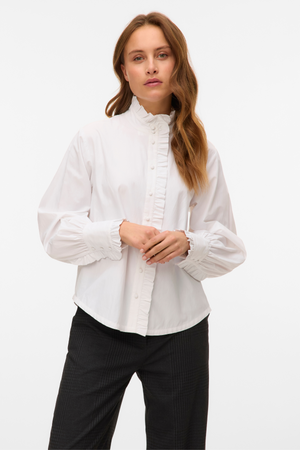 Fanni Ruffel Top - Snøhvit