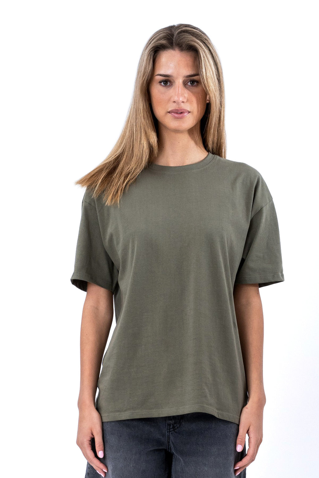 Heavy Boxfit Tee - Oliven