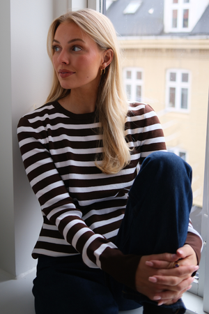 Maja Stripete Genser - Brun