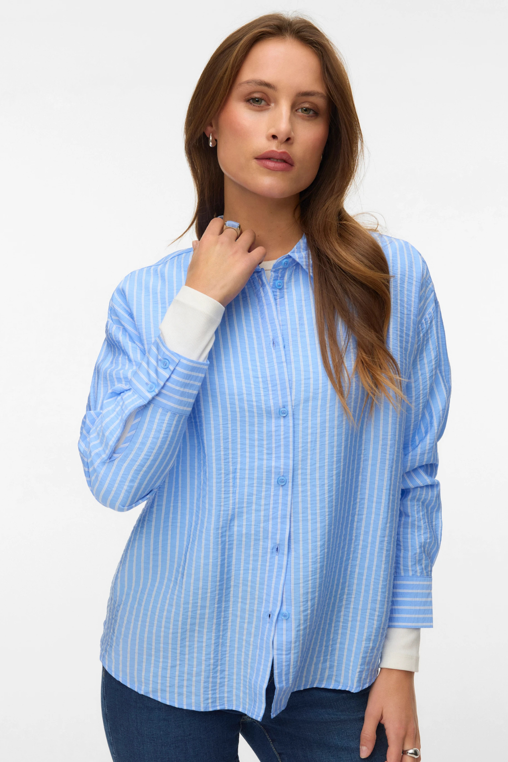 Kaja Ls Skjorte - Vista Blue Sandra