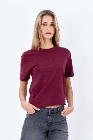 Boyfriend T-shirt - Bordeaux Rød