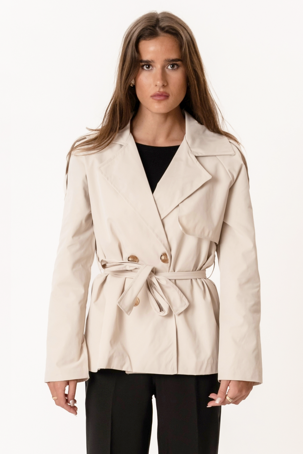Sia Short Trenchcoat - Off White