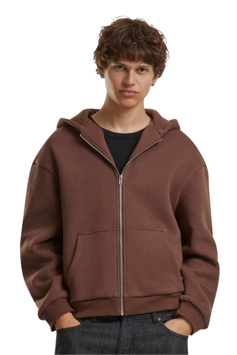 Everyday Zip Hoodie - Brun