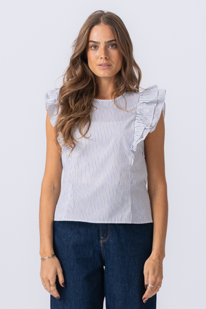 Aila Top - Snow White / Svart