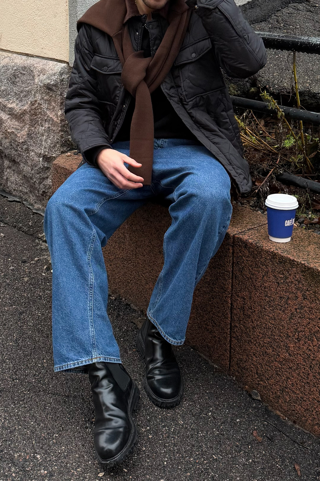 Relaxed Fit Jeans - Mørk Blue Denim