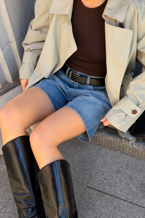 Denim Shorts - Medium Blue Denim