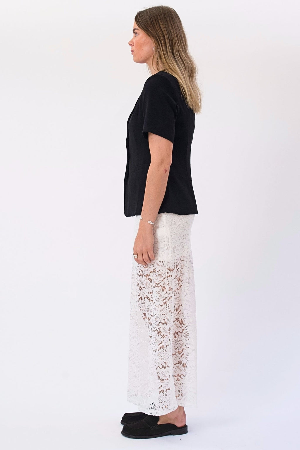 Amara Lace Maxi Skjørt - Hvit