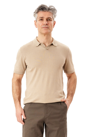 Nathan Strikket Polo - Sand