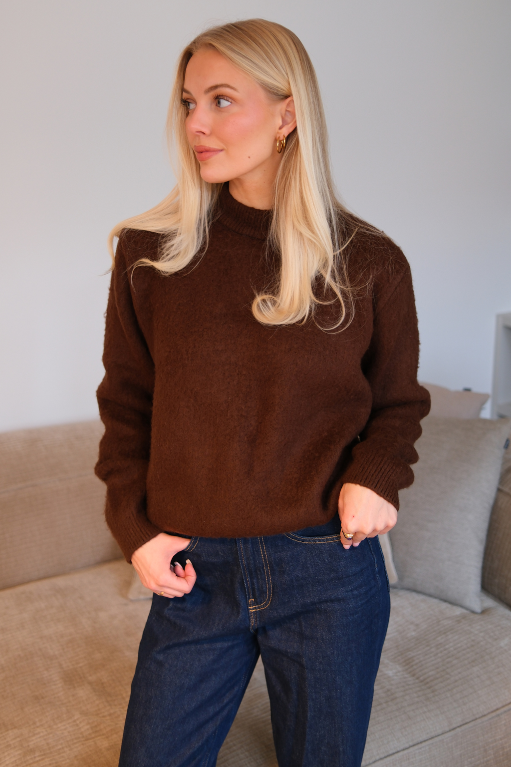 Hazel Strikkegenser - Brun