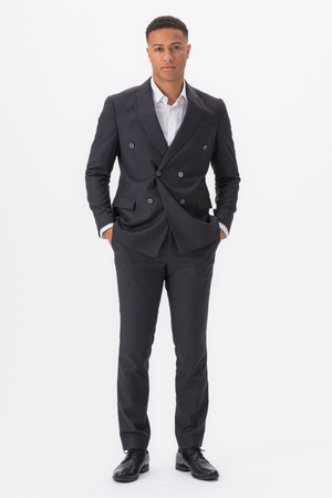 Premium Dobbeltspent Blazer - Gråbrun