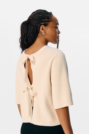 Julla Parvi 2/4 Strikket Cardigan - Sandshell