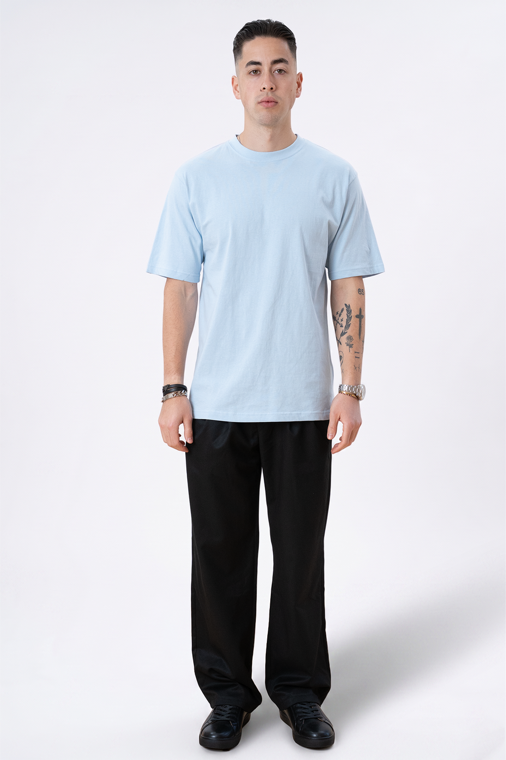 Heavy Oversized T-skjorte - Pulverblå