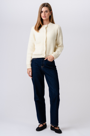 Emilie Strikkecardigan - Beige