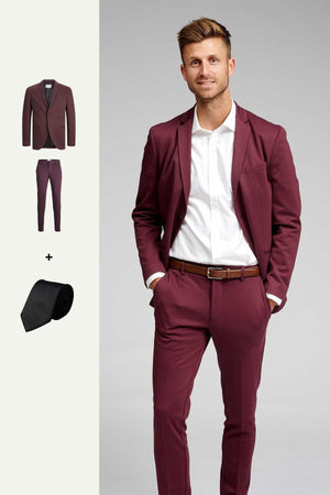 The Original Performance Suit™️ (Burgundy) + Slips - Pakketilbud (V.I.P)