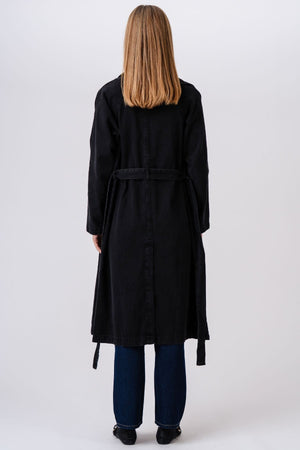 Denim Trenchcoat - Mørkeblå