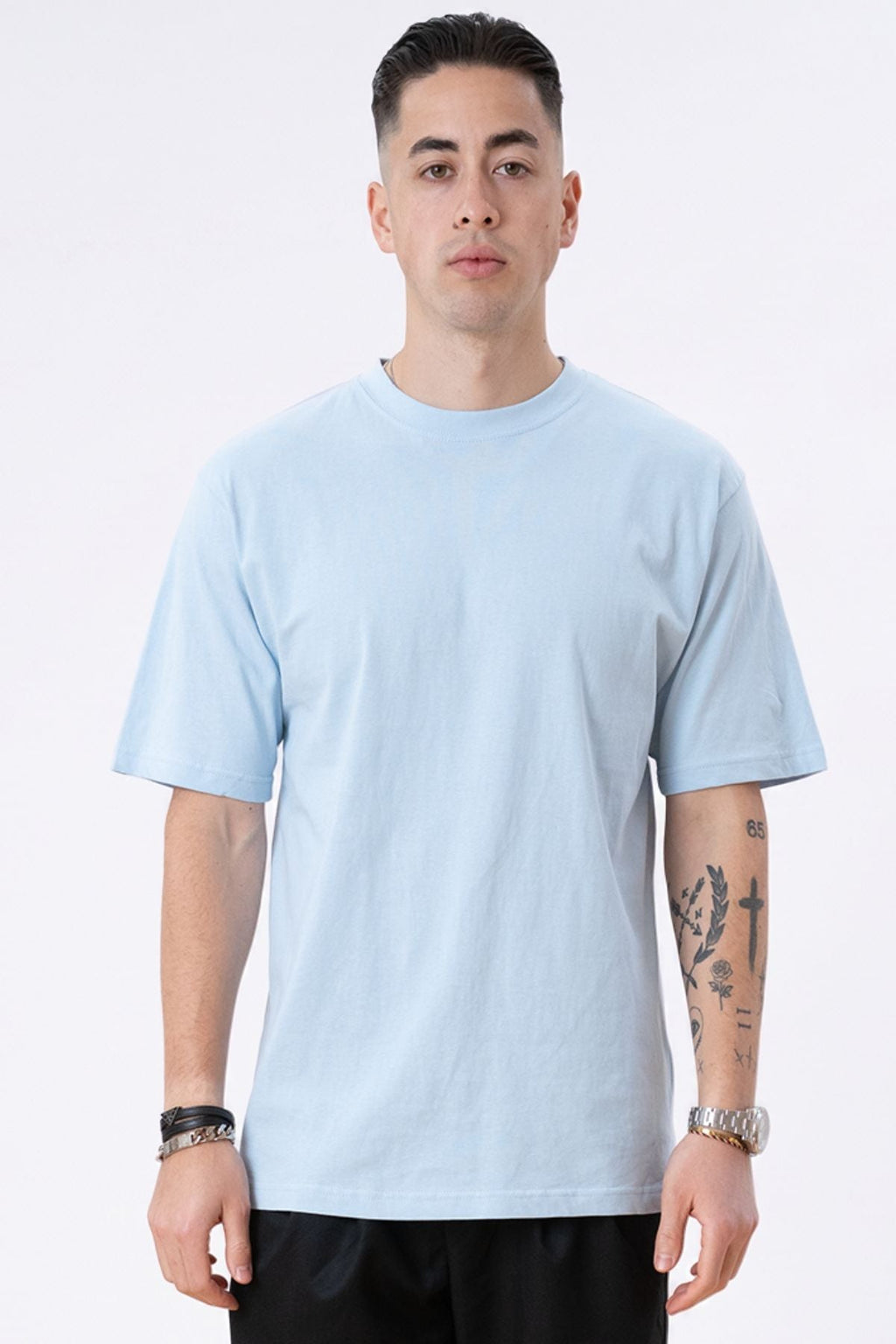 Heavy Oversized T-skjorte - Pulverblå