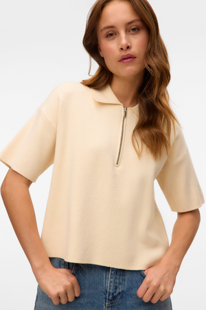 Gold 2/4 Poloneck Pullover - Birch