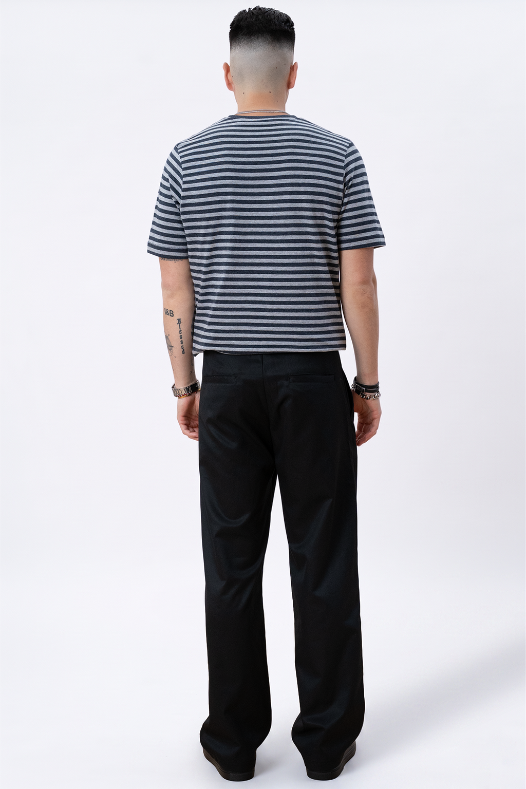 Nørregade Stripe - Meleret Svart-Grå
