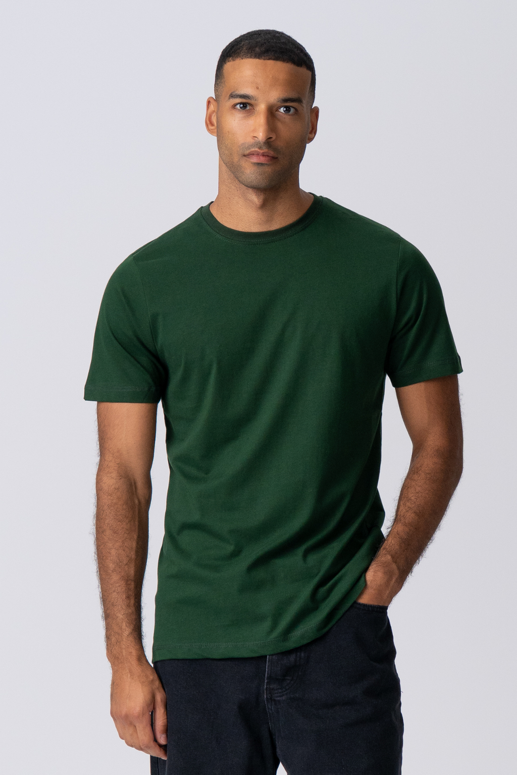 Basic T-shirt - Mørk Grønn