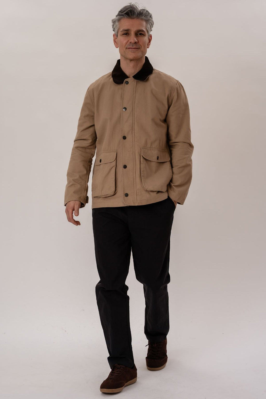 Twill Jakke - Mørk Sand