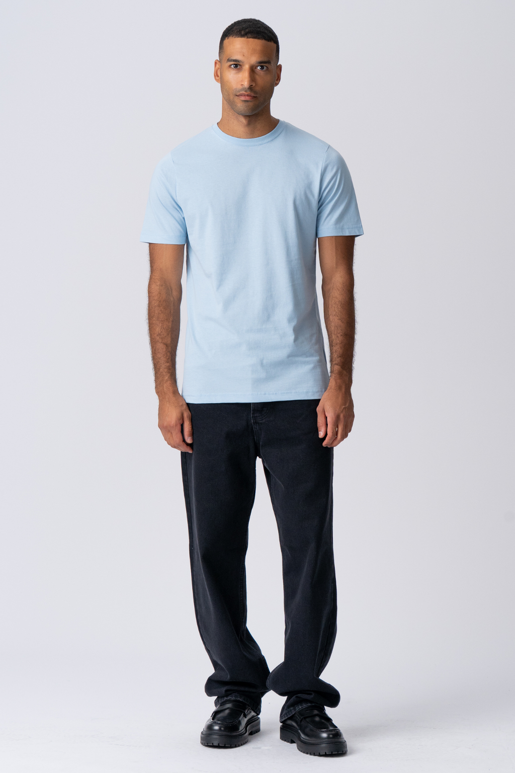 Økologisk Basic T-shirt - Lyse Blå