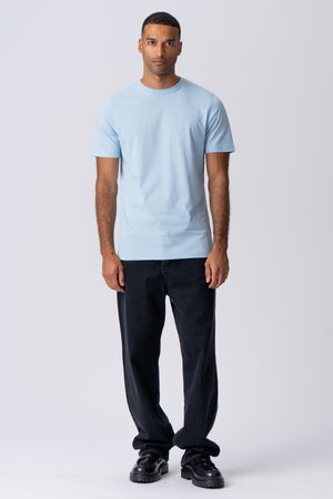 Økologisk Basic T-shirt - Lyse Blå
