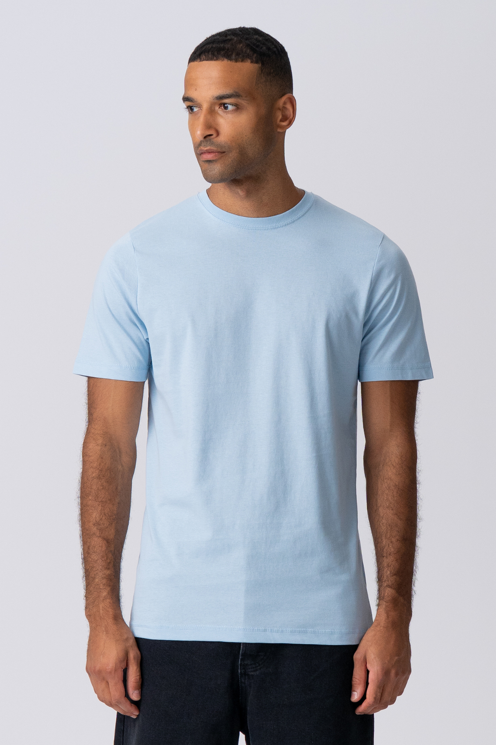 Økologisk Basic T-shirt - Lyse Blå