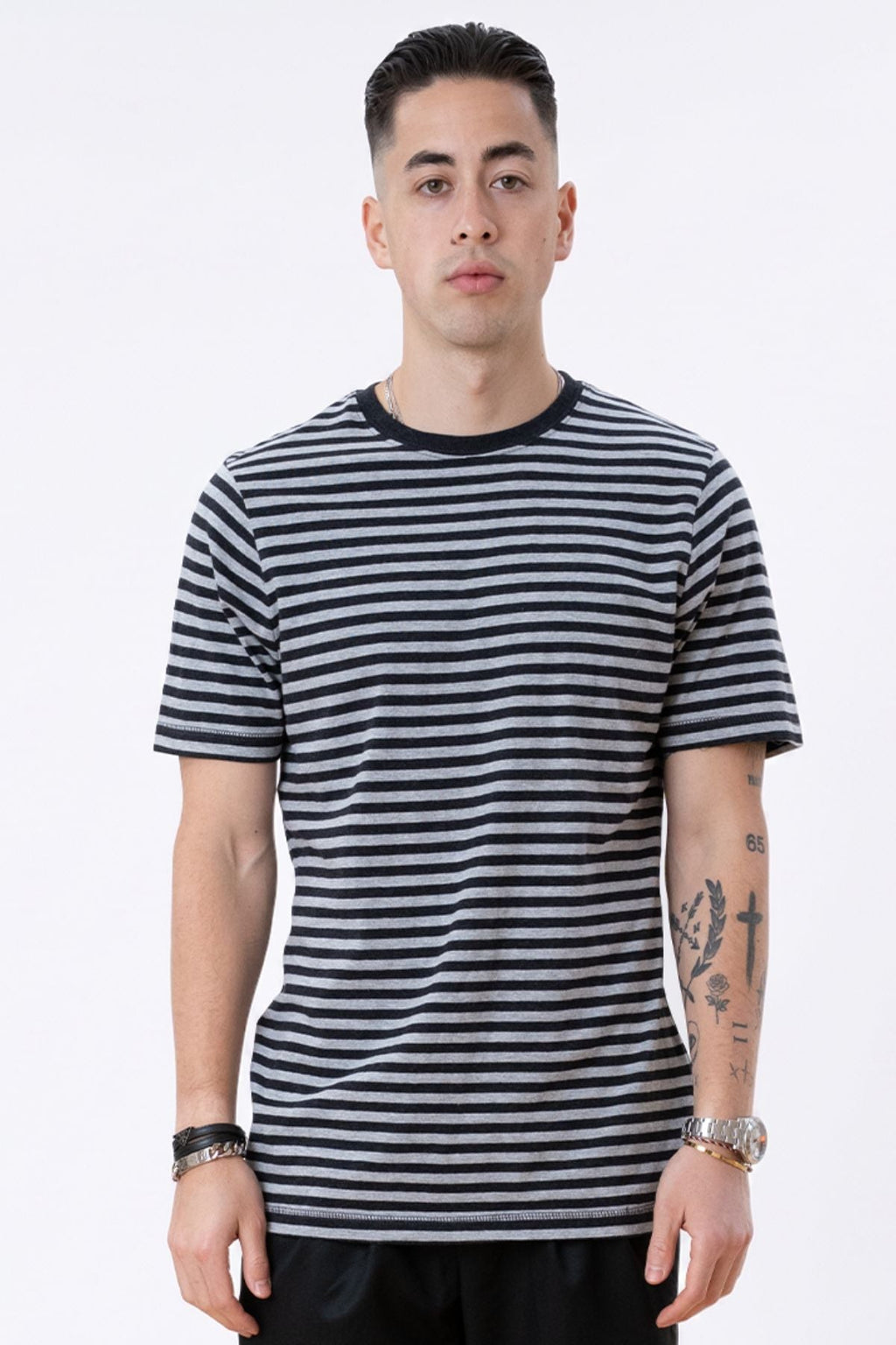 Nørregade Stripe - Meleret Svart-Grå