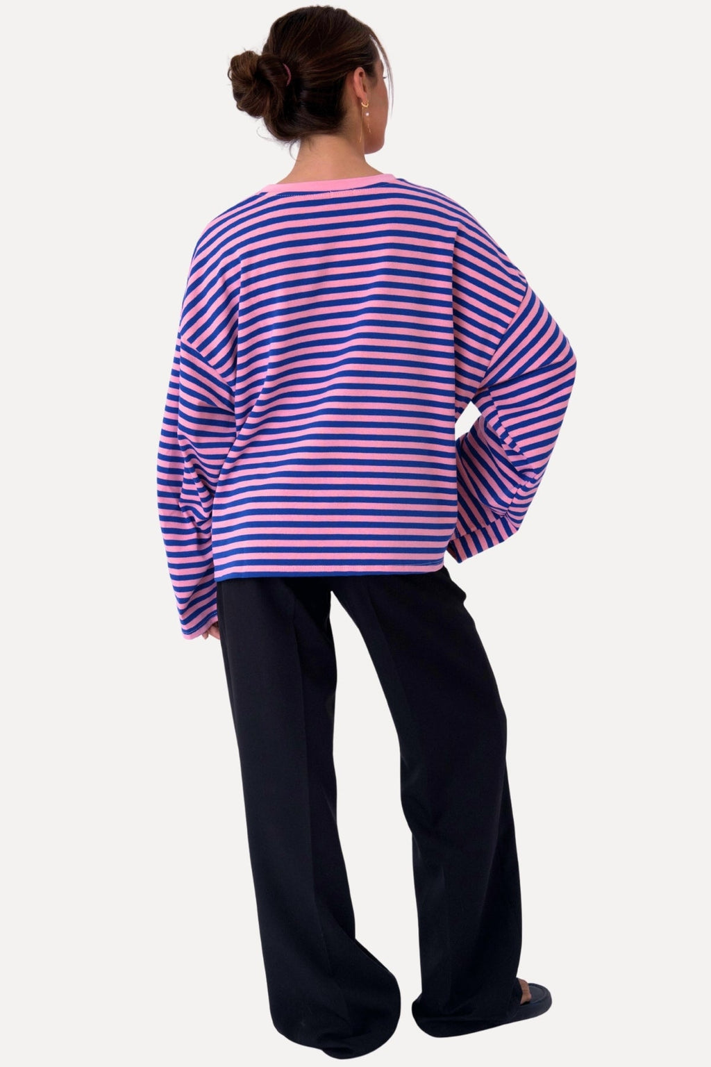 Cleo Bluse - Blå/Rosa
